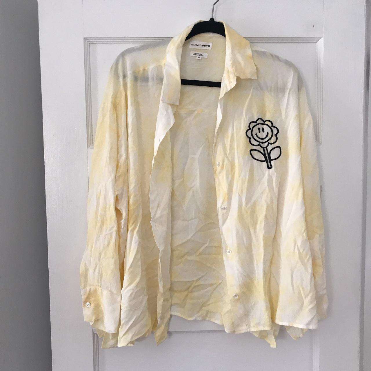 Native Youth Women's Yellow and White Blouse (3)