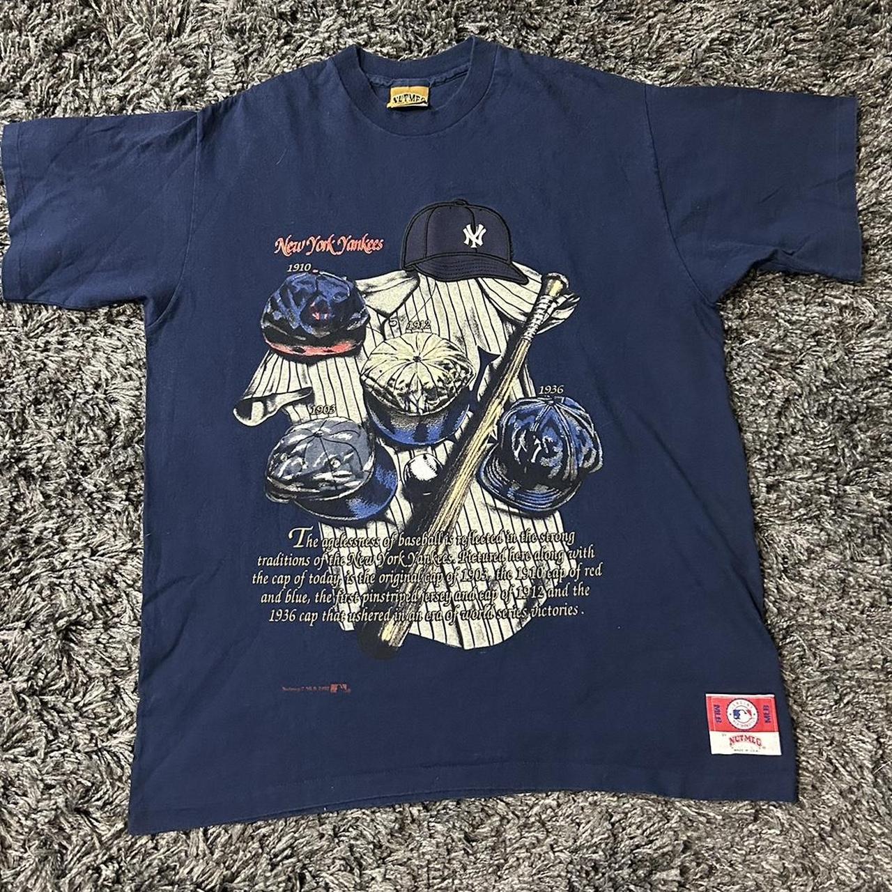 Vintage New York Yankees 1991 shirt Sleeve T Shirt - Depop