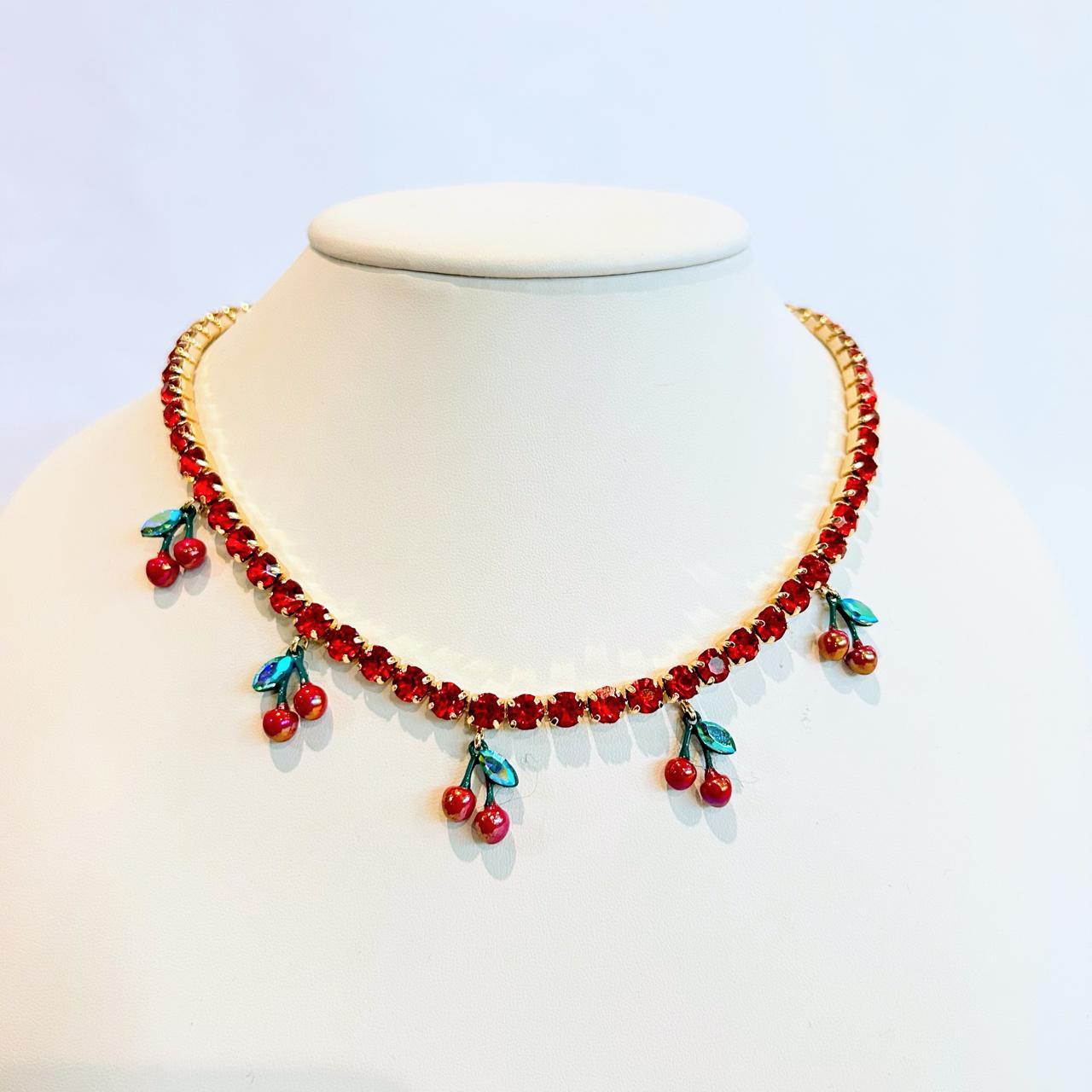 Betsey johnson sale cherry necklace