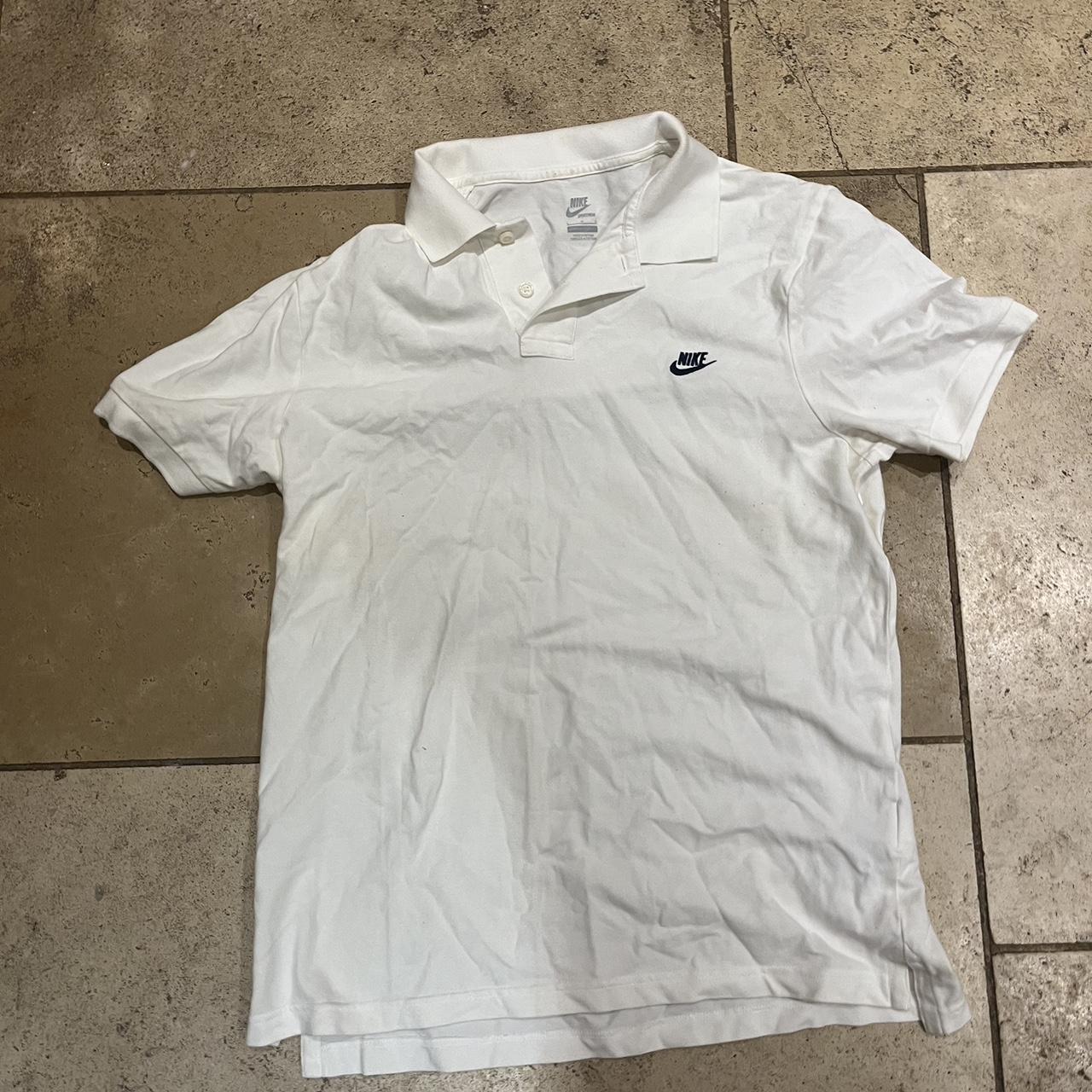 mens white nike golf polo