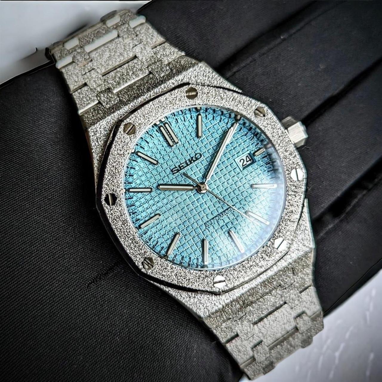 Iced out seiko watch sale