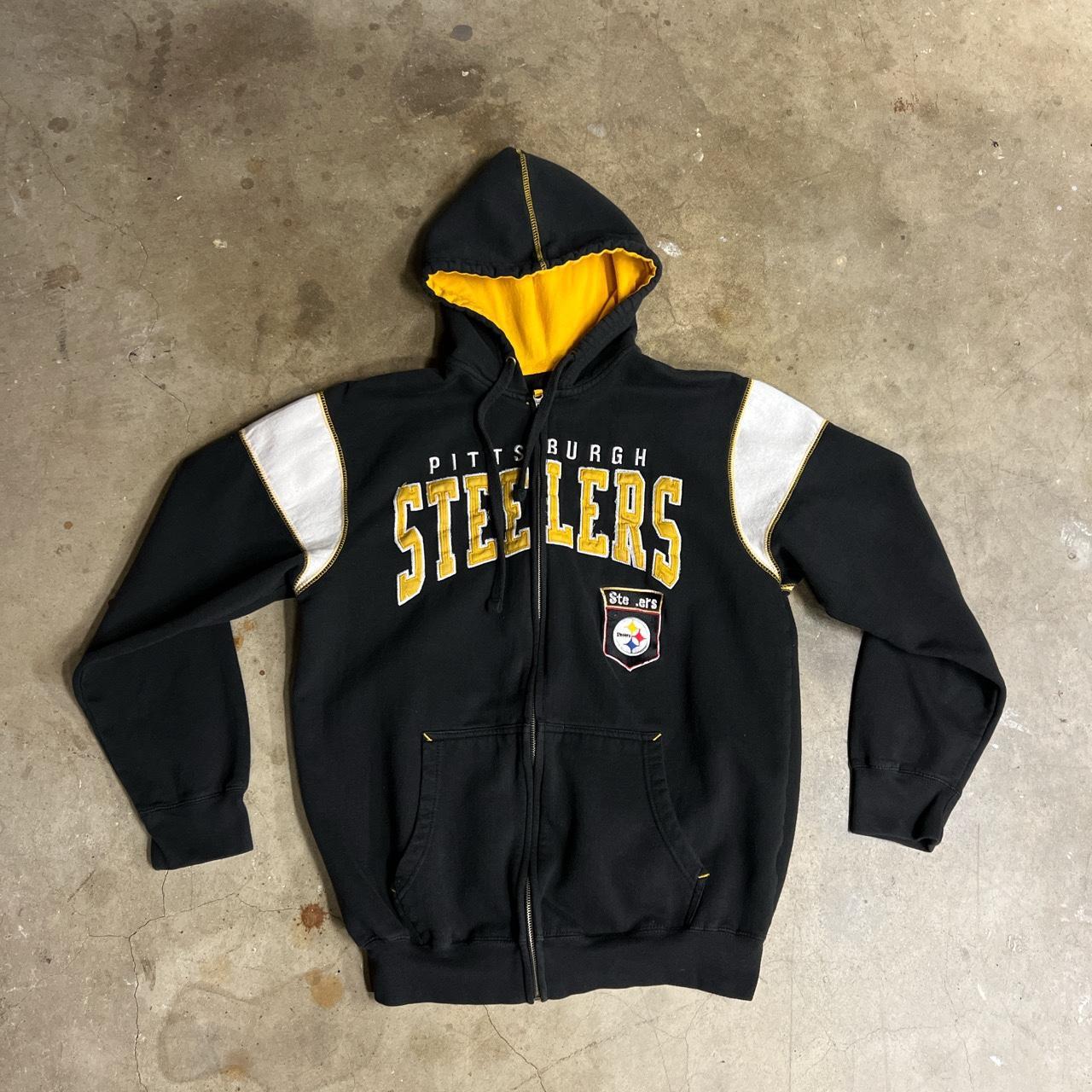 Y2k NFL Steelers zip up hoodie Size : L - Depop