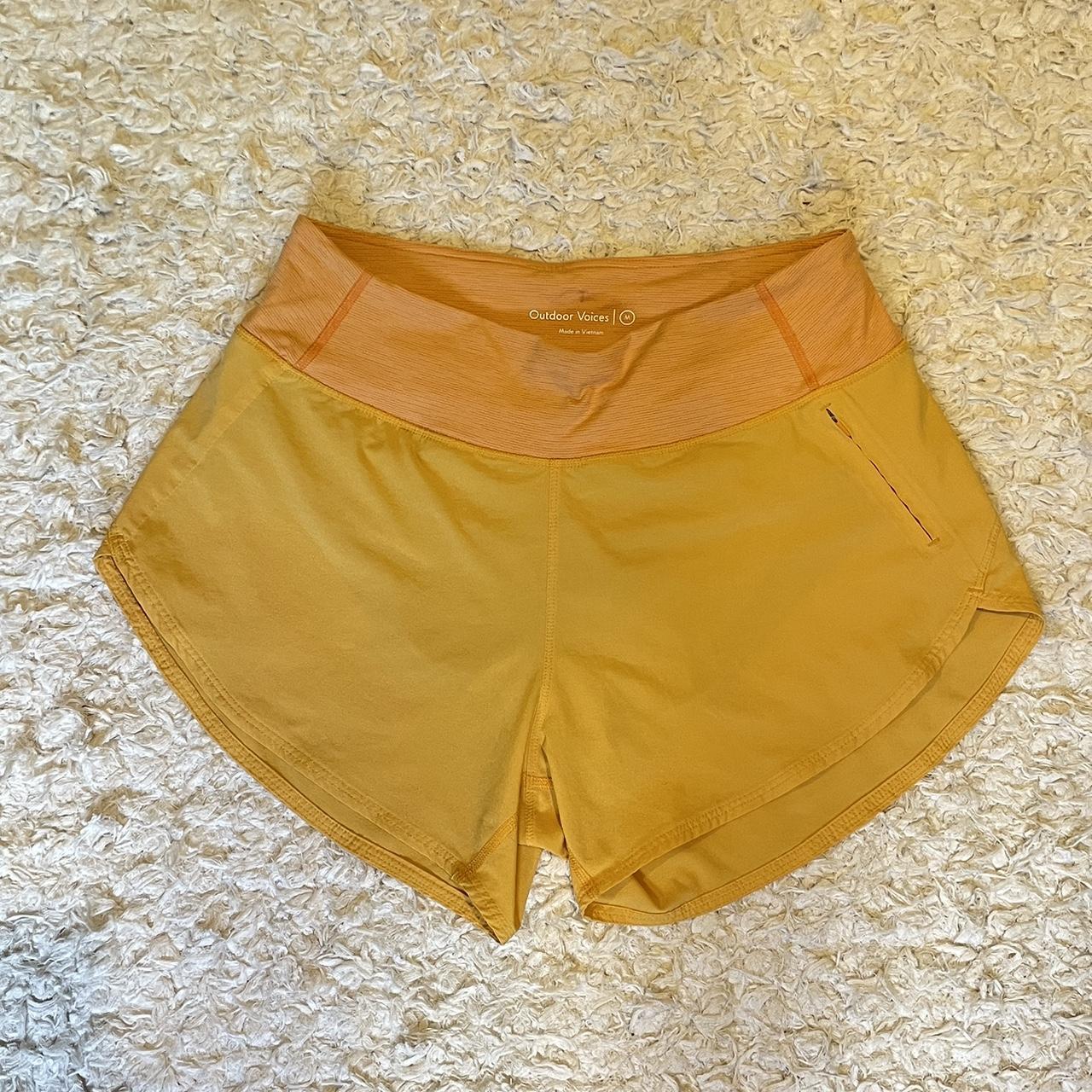 Outdoor Voices Hudson shorts Sunrise/mango color 4”... - Depop