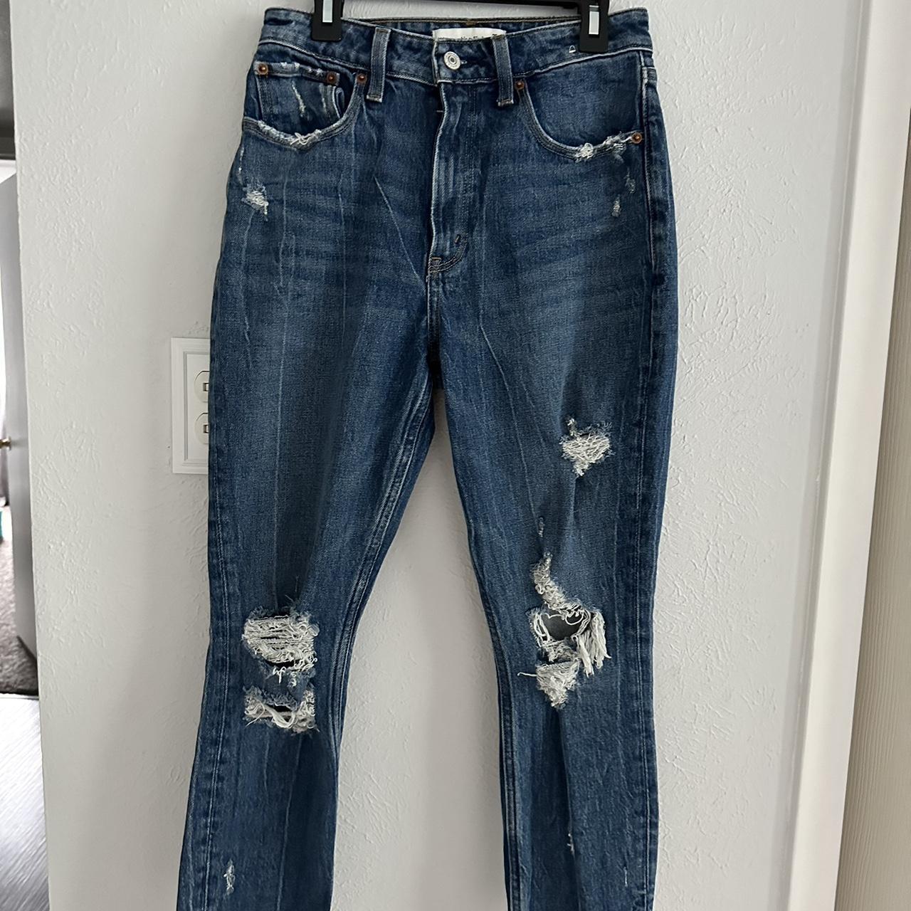 Abercrombie and Fitch Mom Jeans Curve Love... - Depop