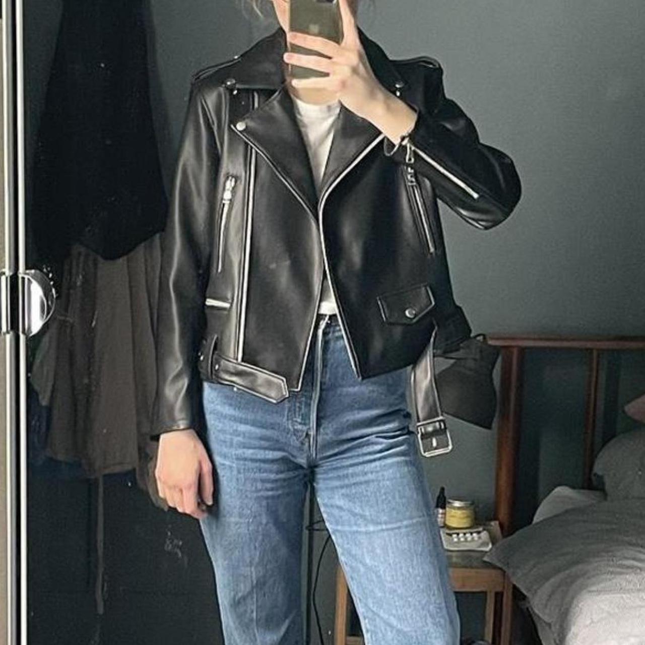 Vegan leather jacket by Stylenanda. Lots of nice... - Depop