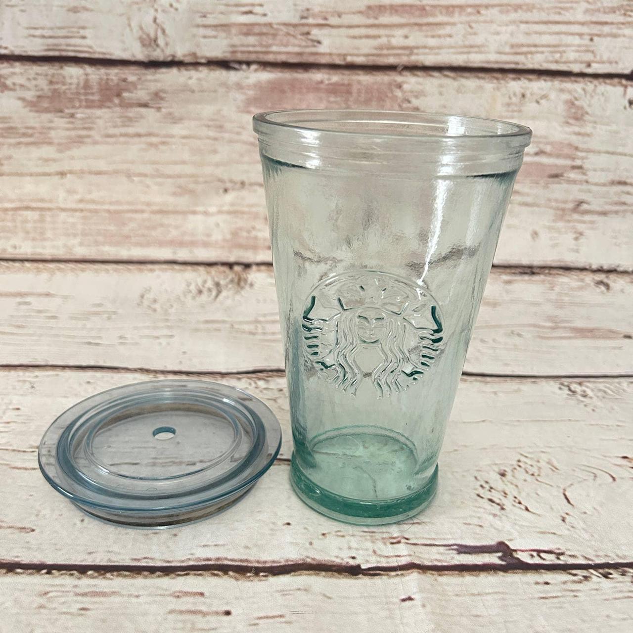 Starbucks Green Recycled Glass Cold Beverage Tumbler - Depop