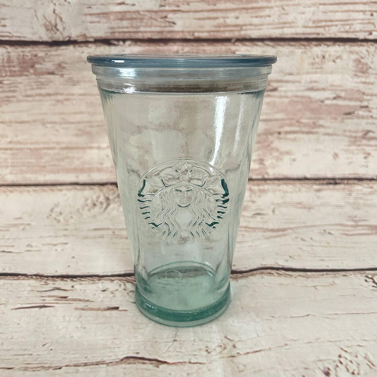 Starbucks Green Recycled Glass Cold Beverage Tumbler - Depop