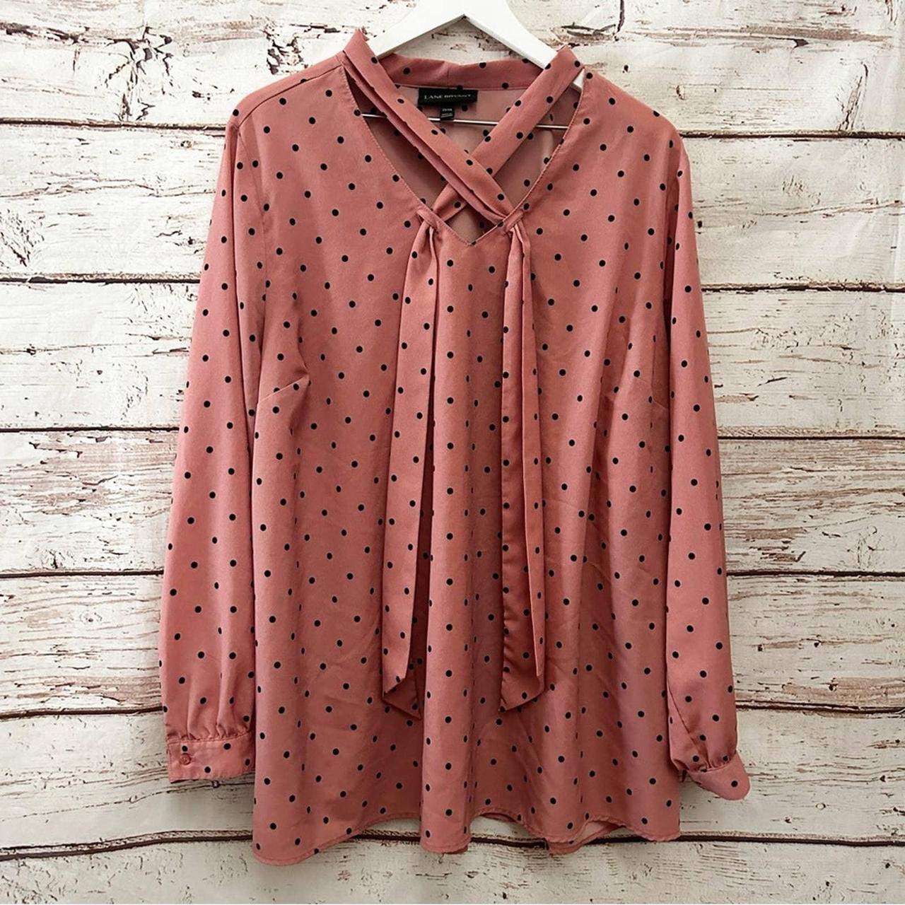 lane bryant polka dot shirt