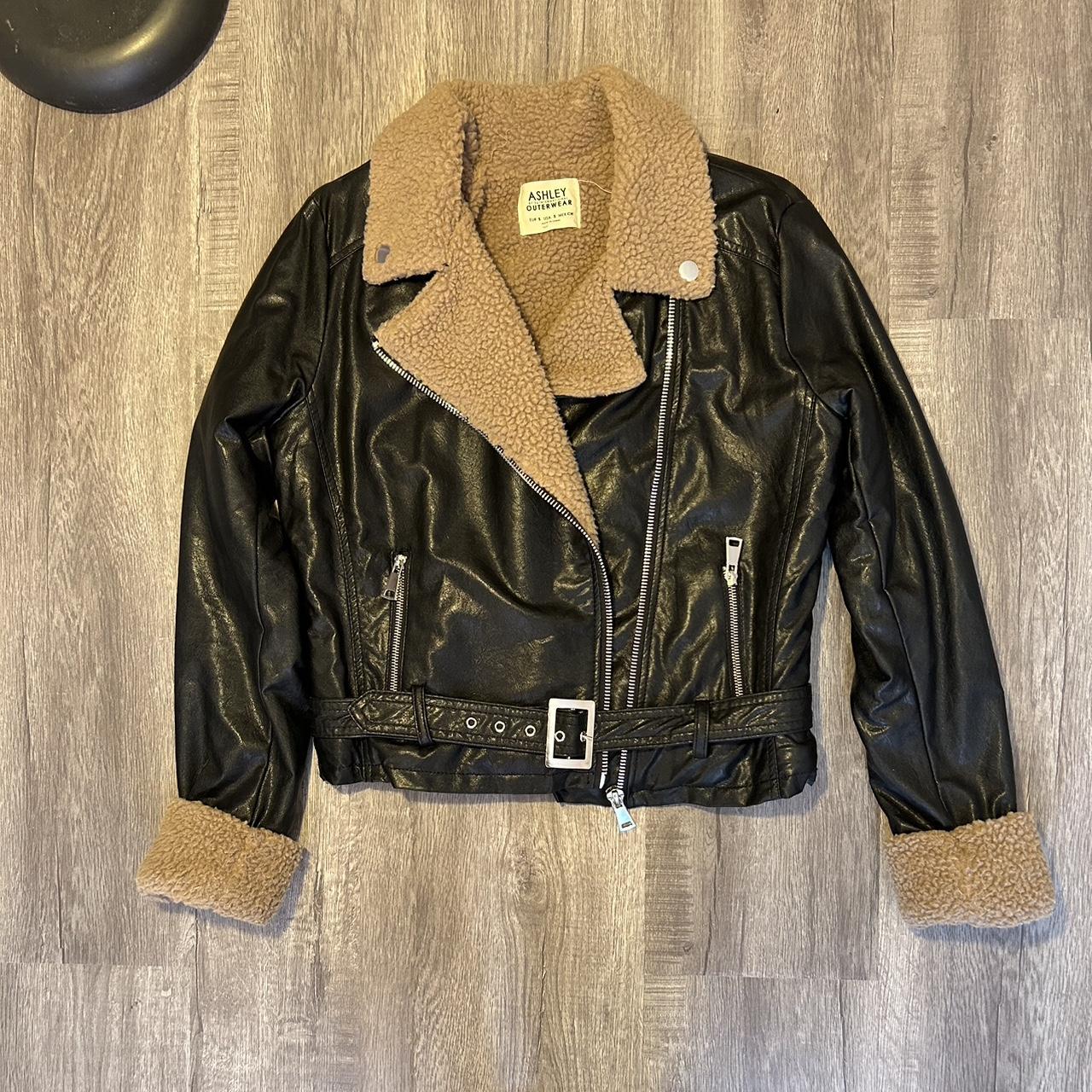 Ashley outerwear leather jacket best sale