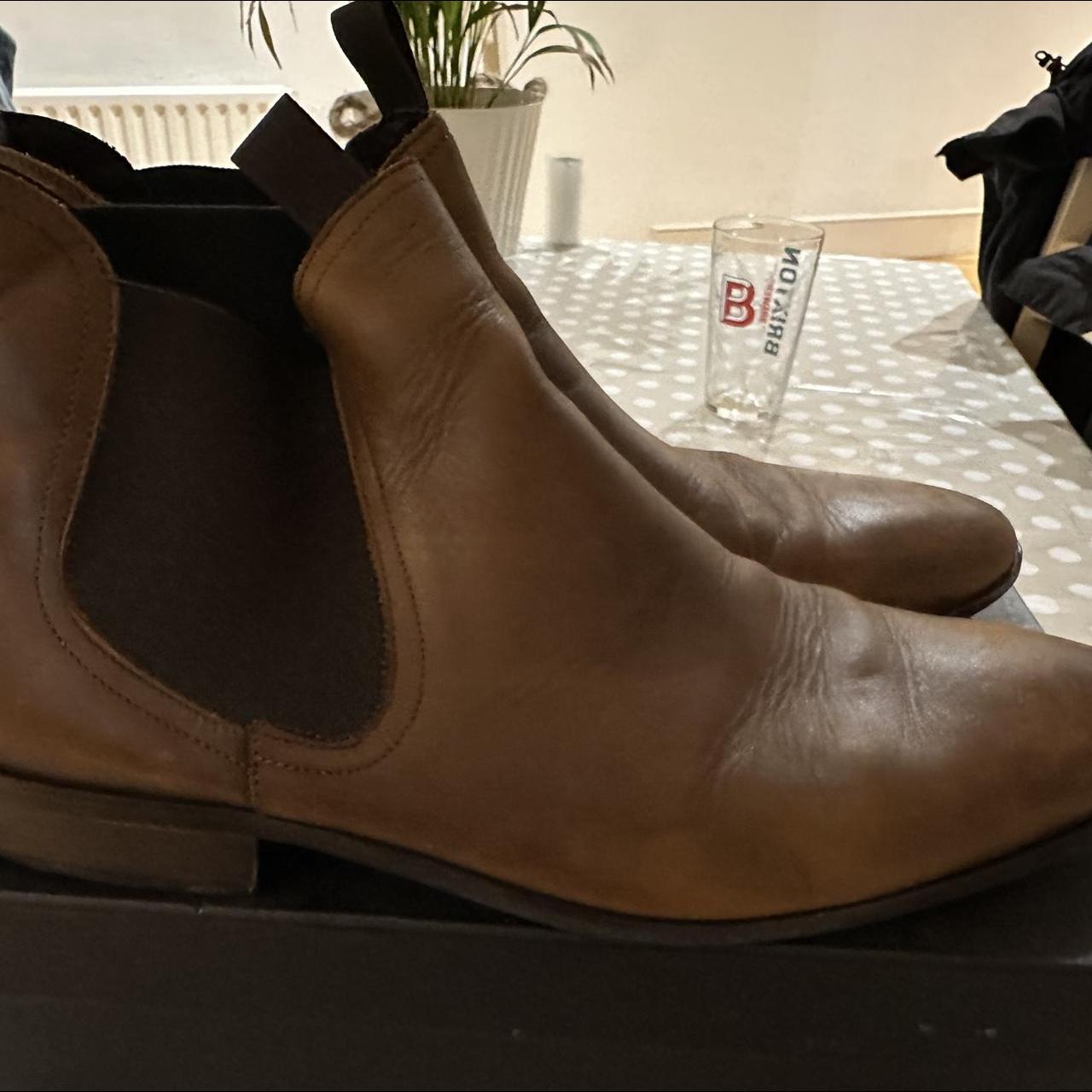 Dune Chelsea Boots (Men’s UK 11.5) in Brown. Worn... - Depop