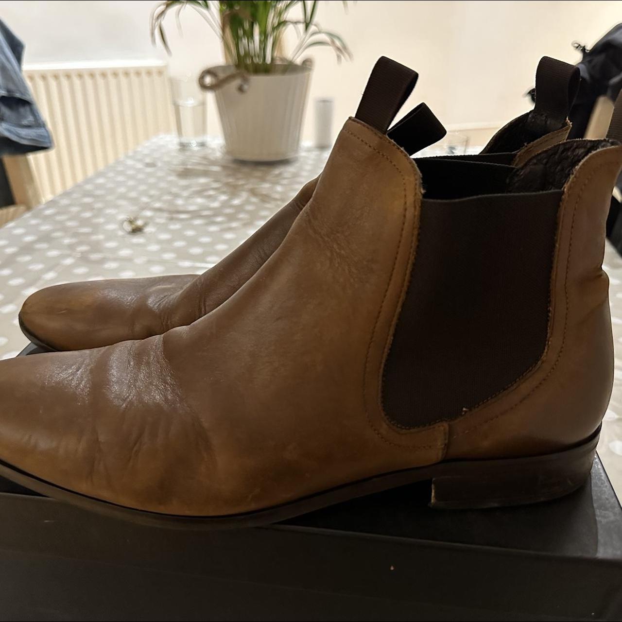 Dune Chelsea Boots (Men’s UK 11.5) in Brown. Worn... - Depop