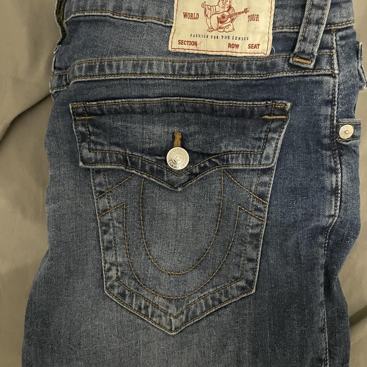 true religion jeans ricky size 36 leg opening in... - Depop