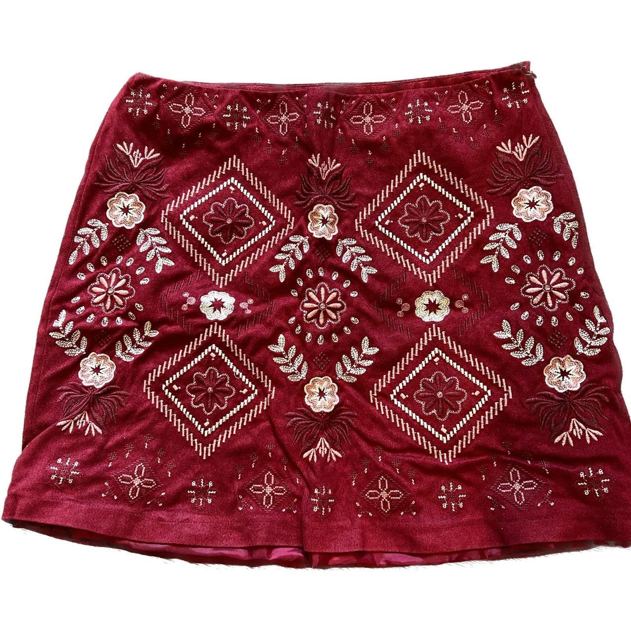 Embroidered western outlet skirt