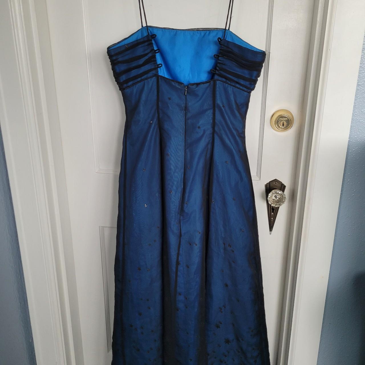 Women's Blue and Black Dress | Depop