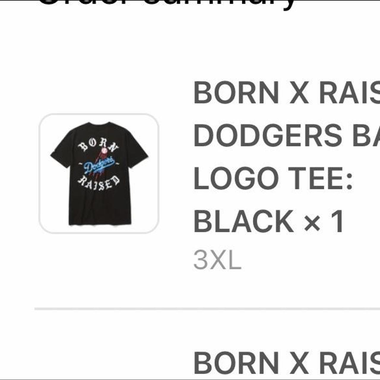 Born x raised + Dodgers ball logo shirt