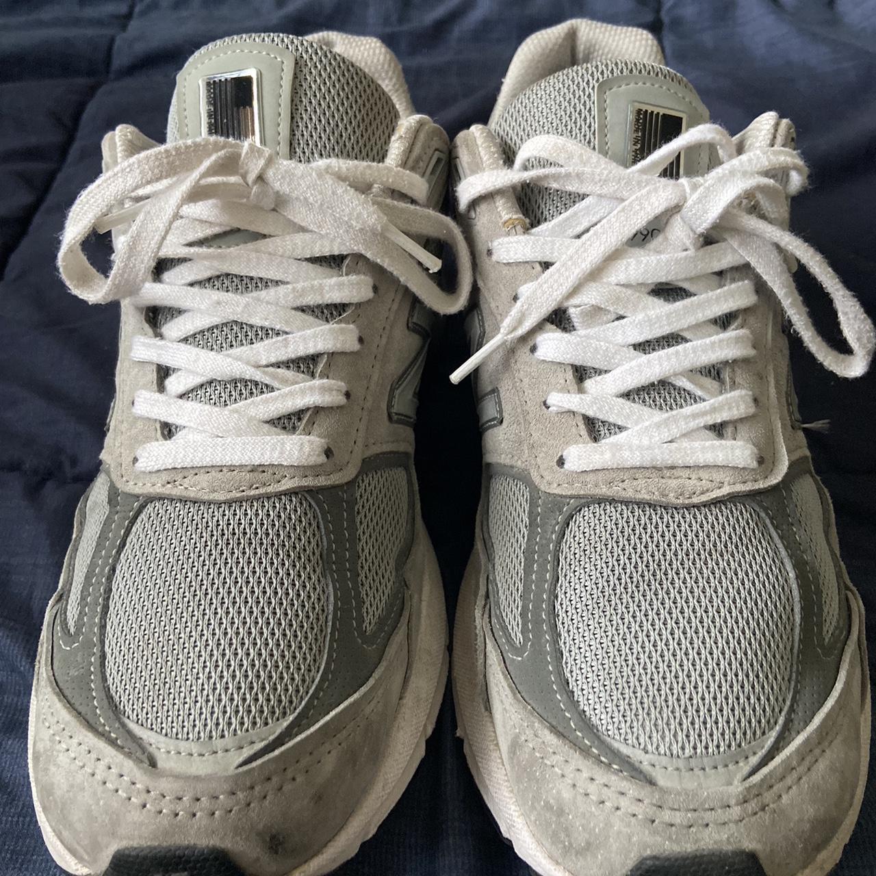 Grey new balances 990s Wore these for a bit and put... - Depop