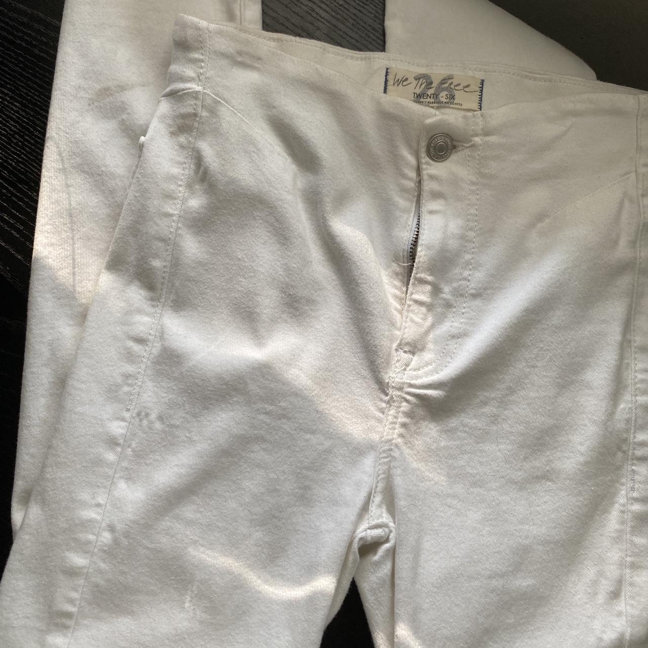 Free people best sale white skinny jeans