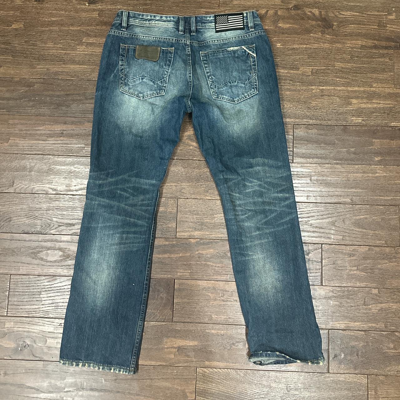 Cult of Individuality Men's Navy and Cream Jeans (2)