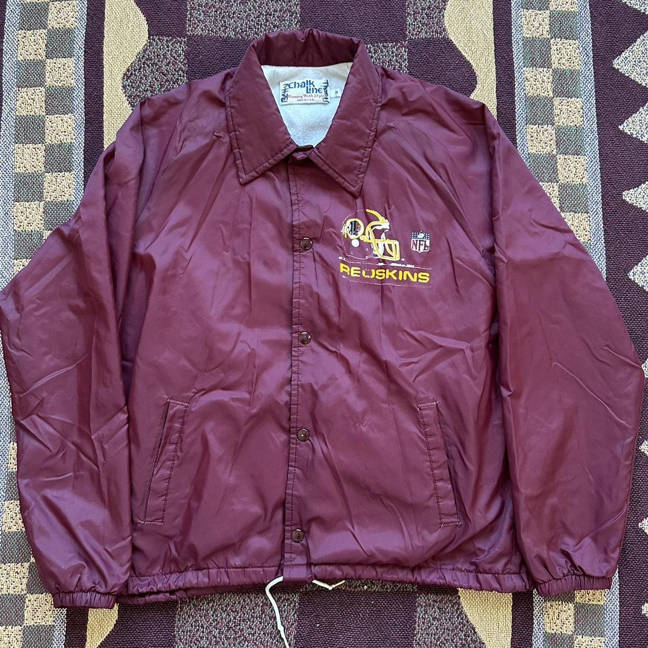 Vintage 80s Washington Redskins chalk line jacket... Depop