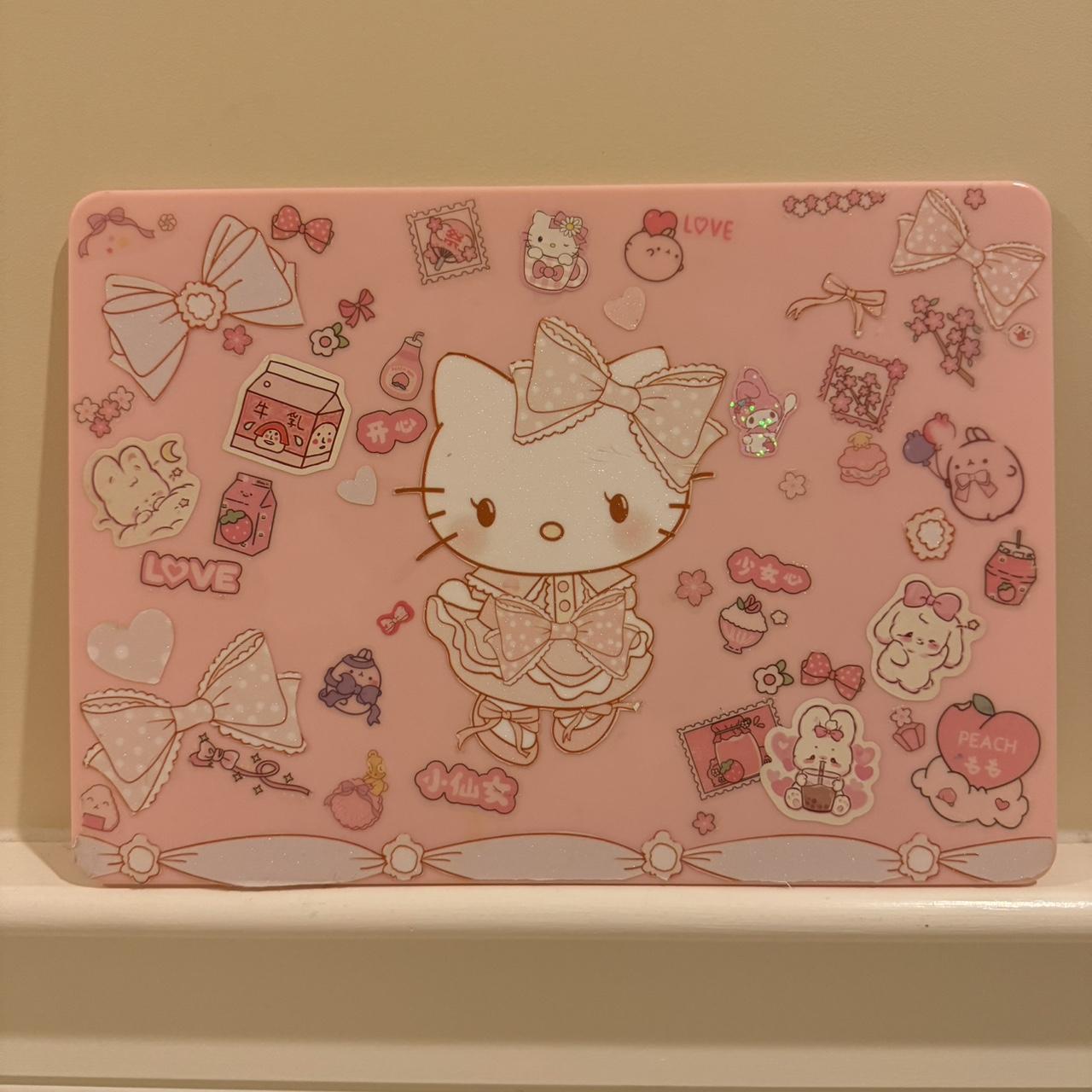 Hello Kitty pink MacBook case front and back . Depop