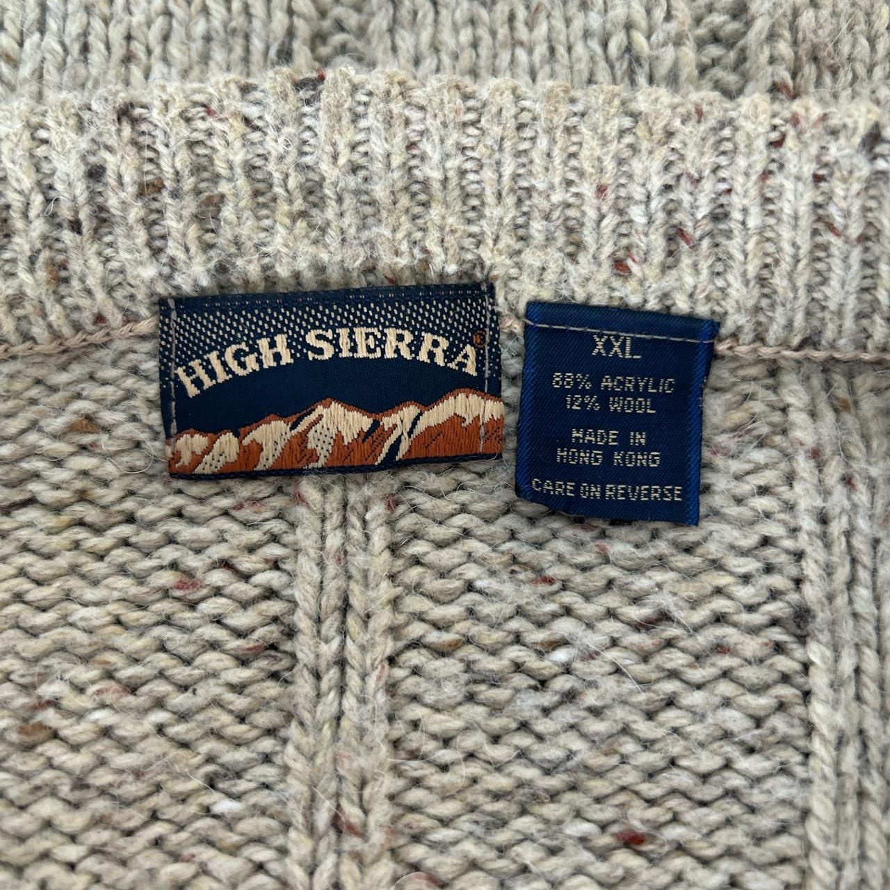 High Sierra Men's Cream and Brown Jumper (3)
