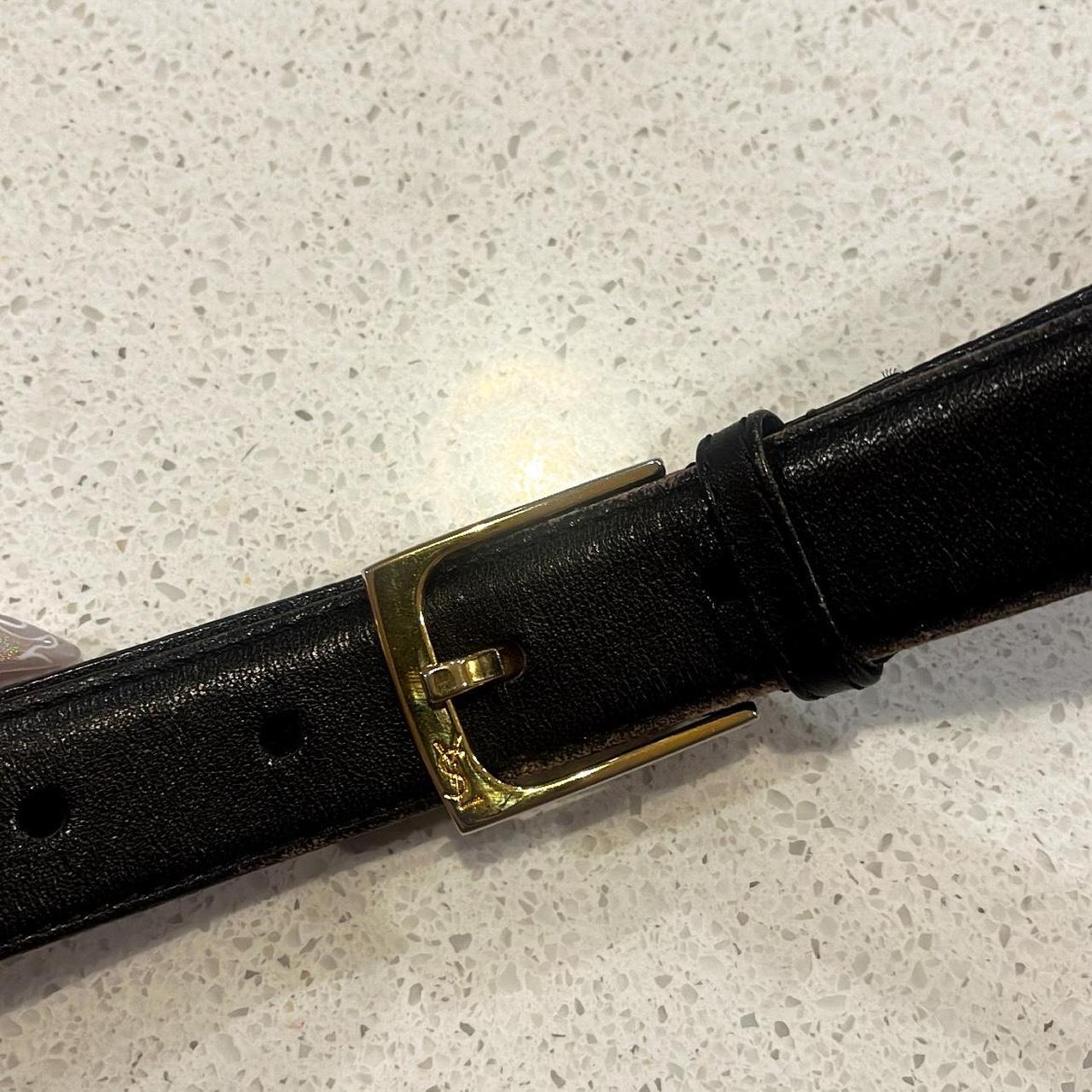 Saint Laurent YSL Monogram Leather Belt *SMOKE FREE - Depop