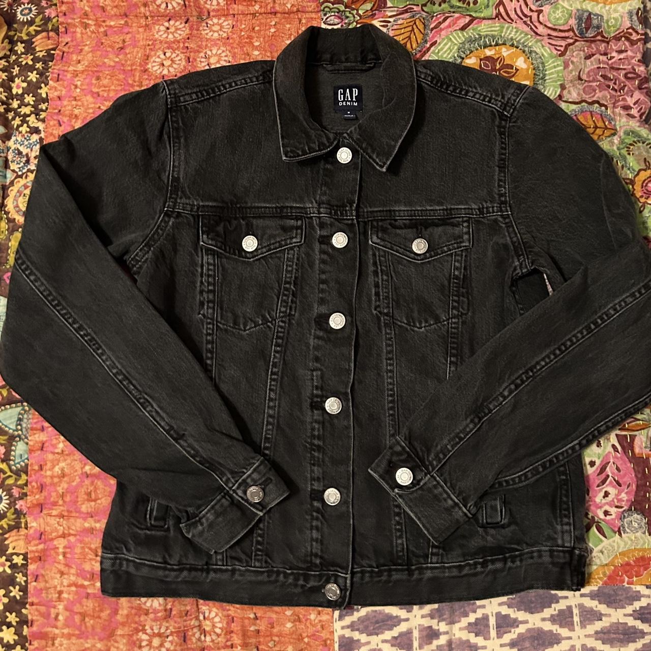 Gap Black Denim Jacket Women’s M Gently worn Depop