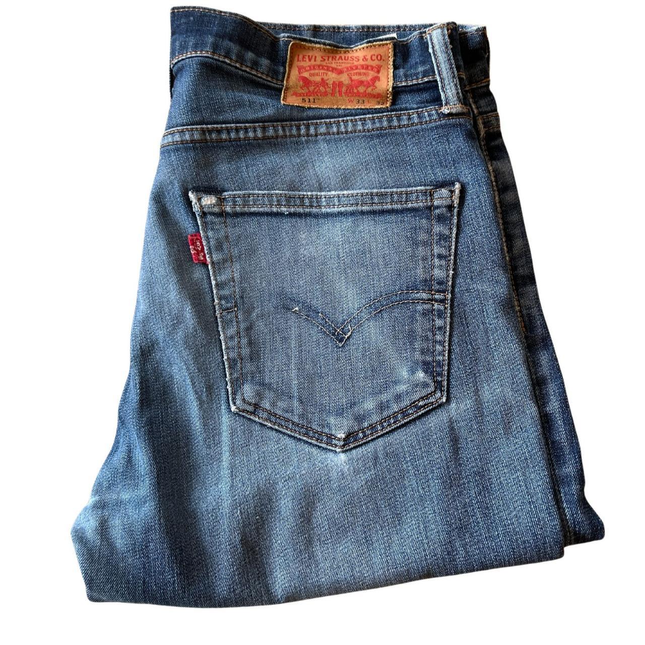 Levi's 511 Blue Skinny jeans size W33L30 for unisex... - Depop