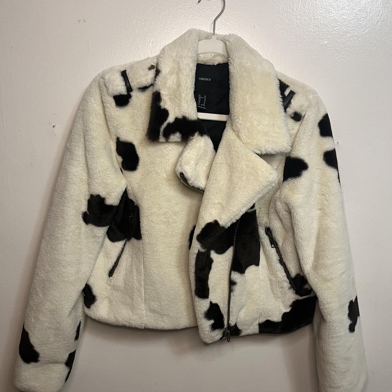 Cow print jacket forever 21 best sale