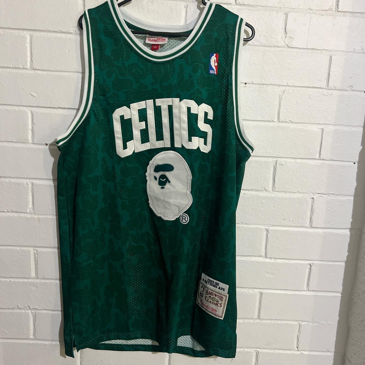 BAPE x Mitchell & Ness Celtics ABC Basketball No... - Depop