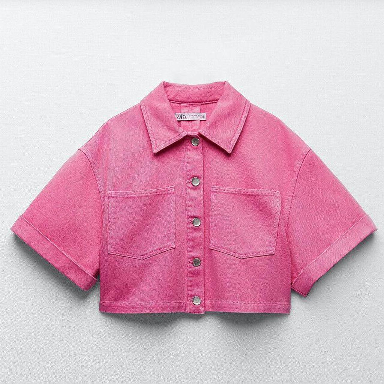 Zara Women's Pink Jacket Depop