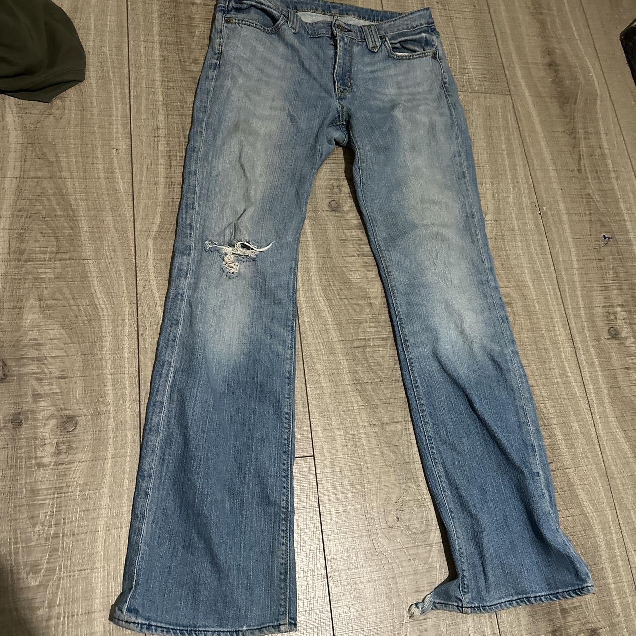 kelly jeans size 10W distressed baggy look - Depop