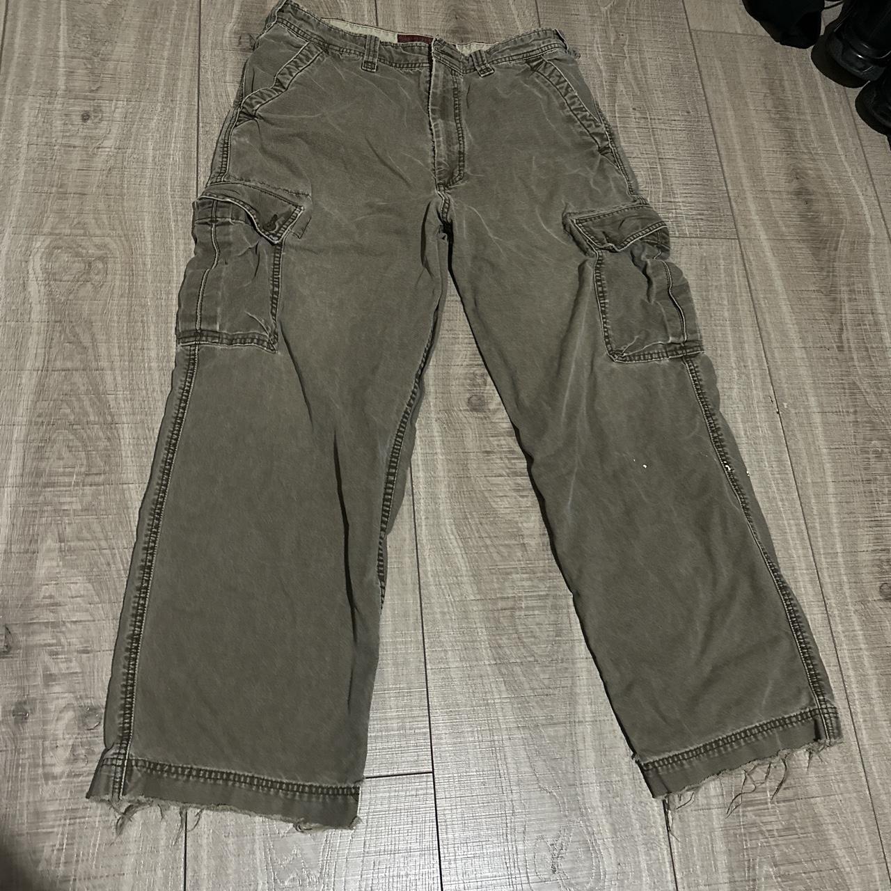 vintage old navy cargos (no button) size 34x32 baggy... - Depop