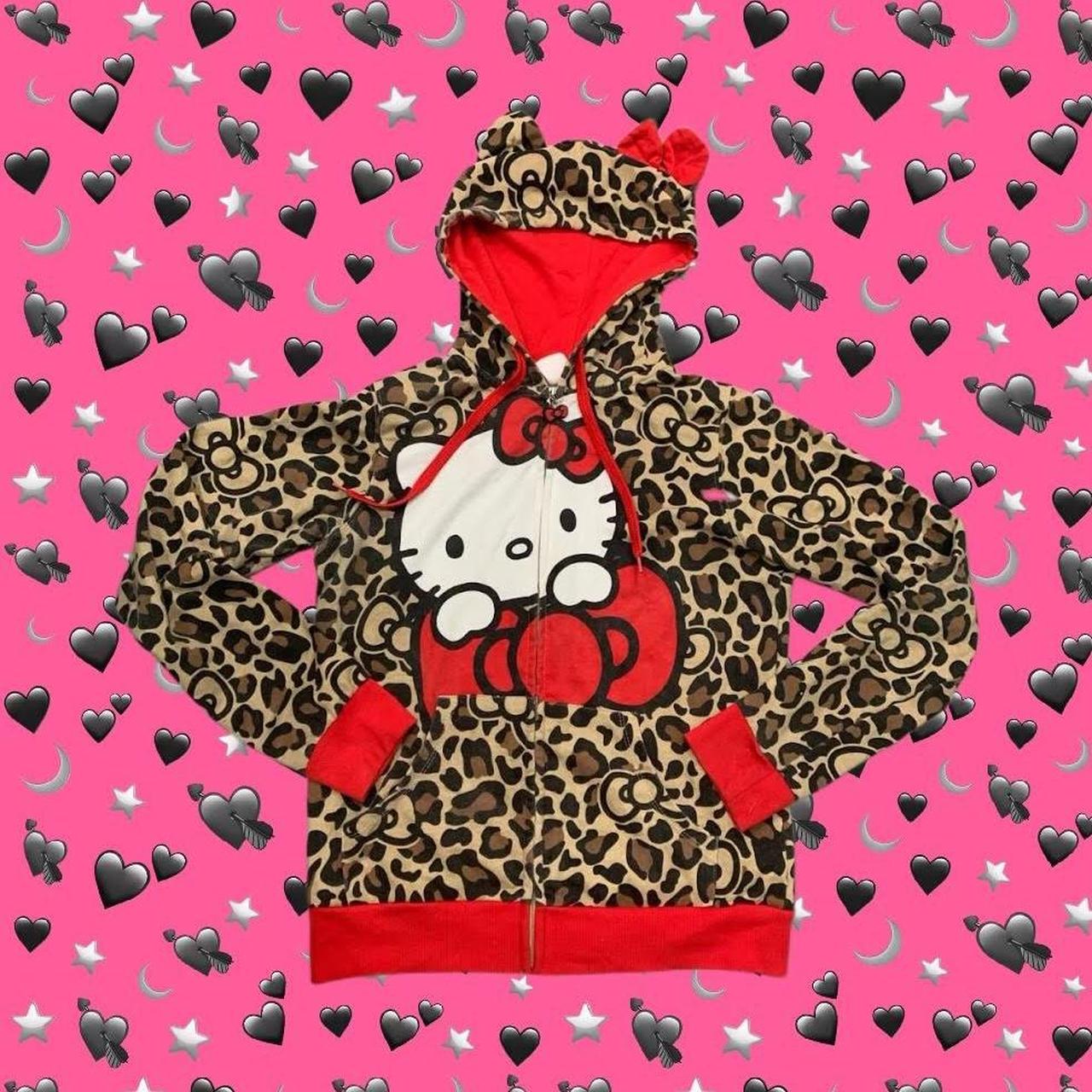 *RARE!* Hello Kitty cheetah hoodie 🐆from the early... - Depop