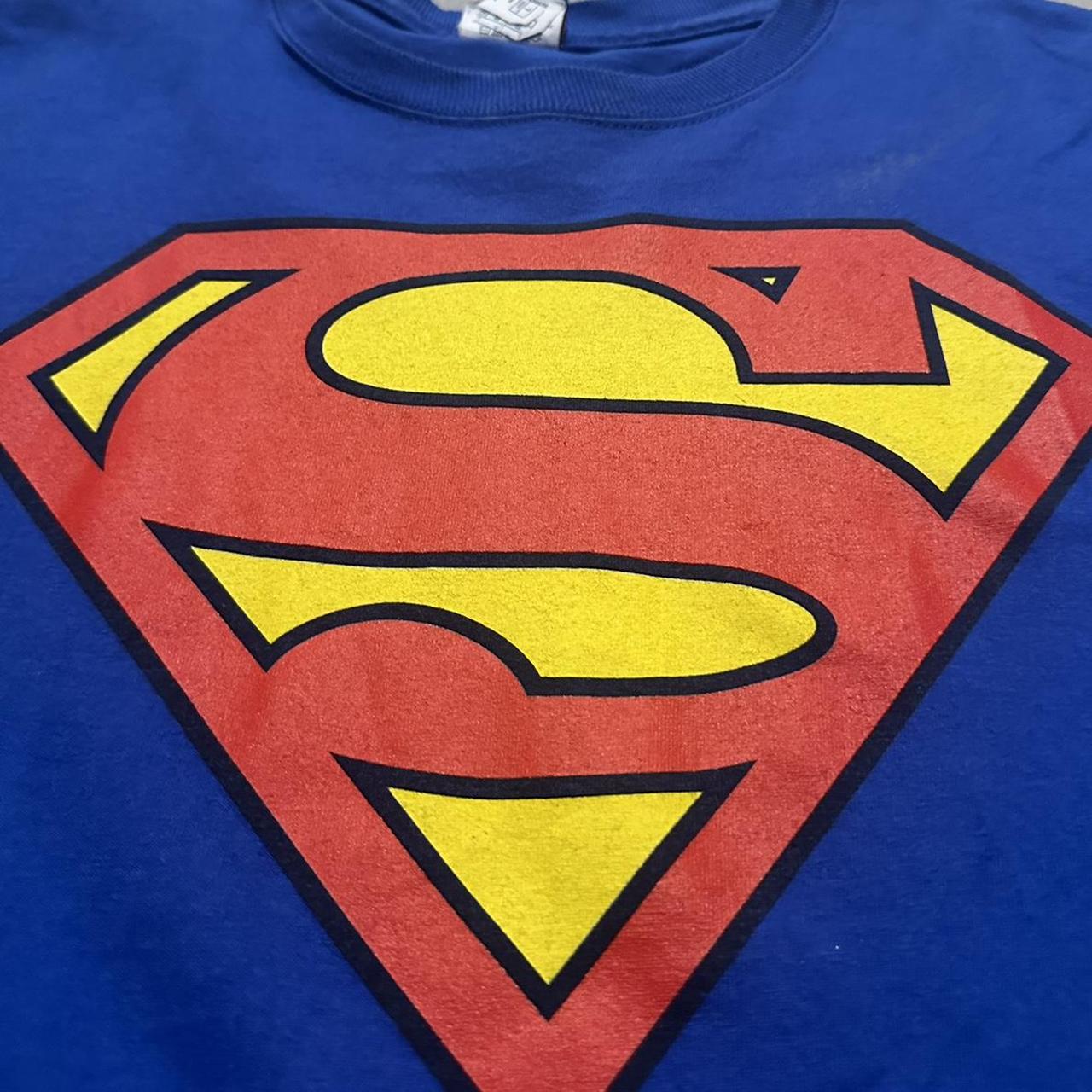 00s Superman Shirt On A Delta 00’s Tag Small, Barely... - Depop