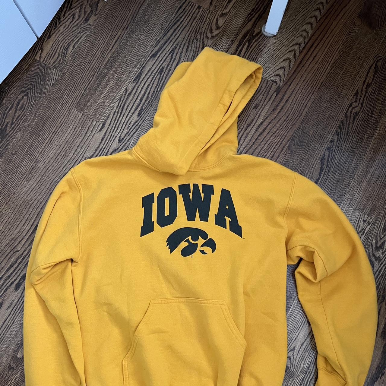 Yellow Gildan Iowa sweatshirt size... - Depop