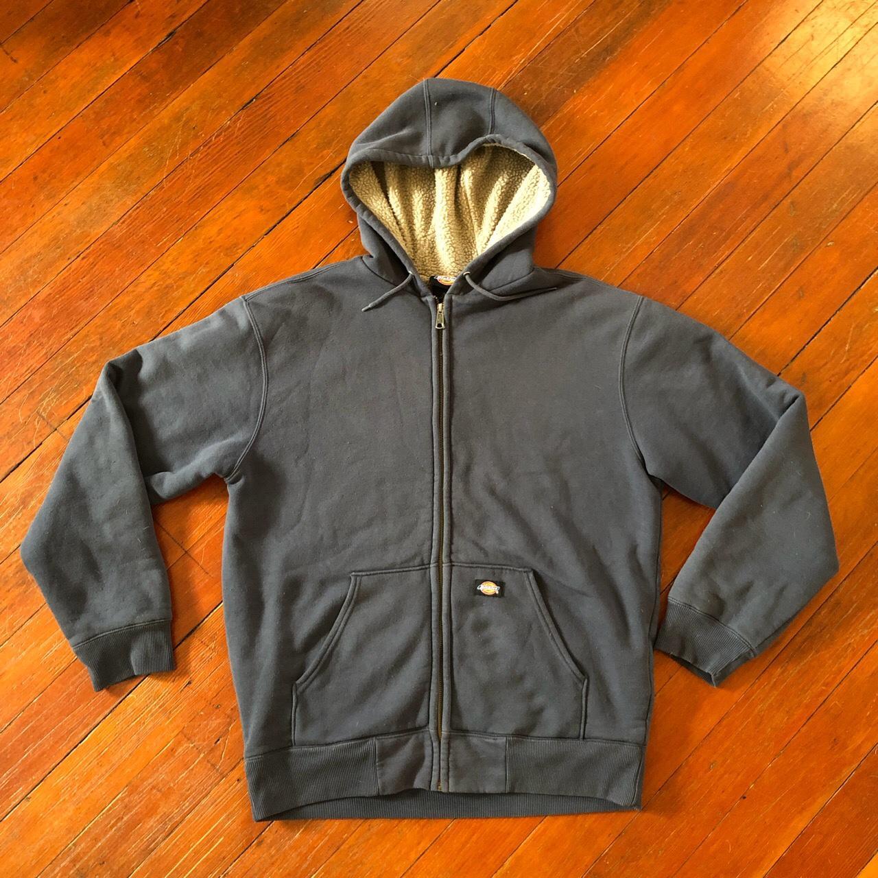 Dickies sherpa lined zip up hoodie. In great used... - Depop