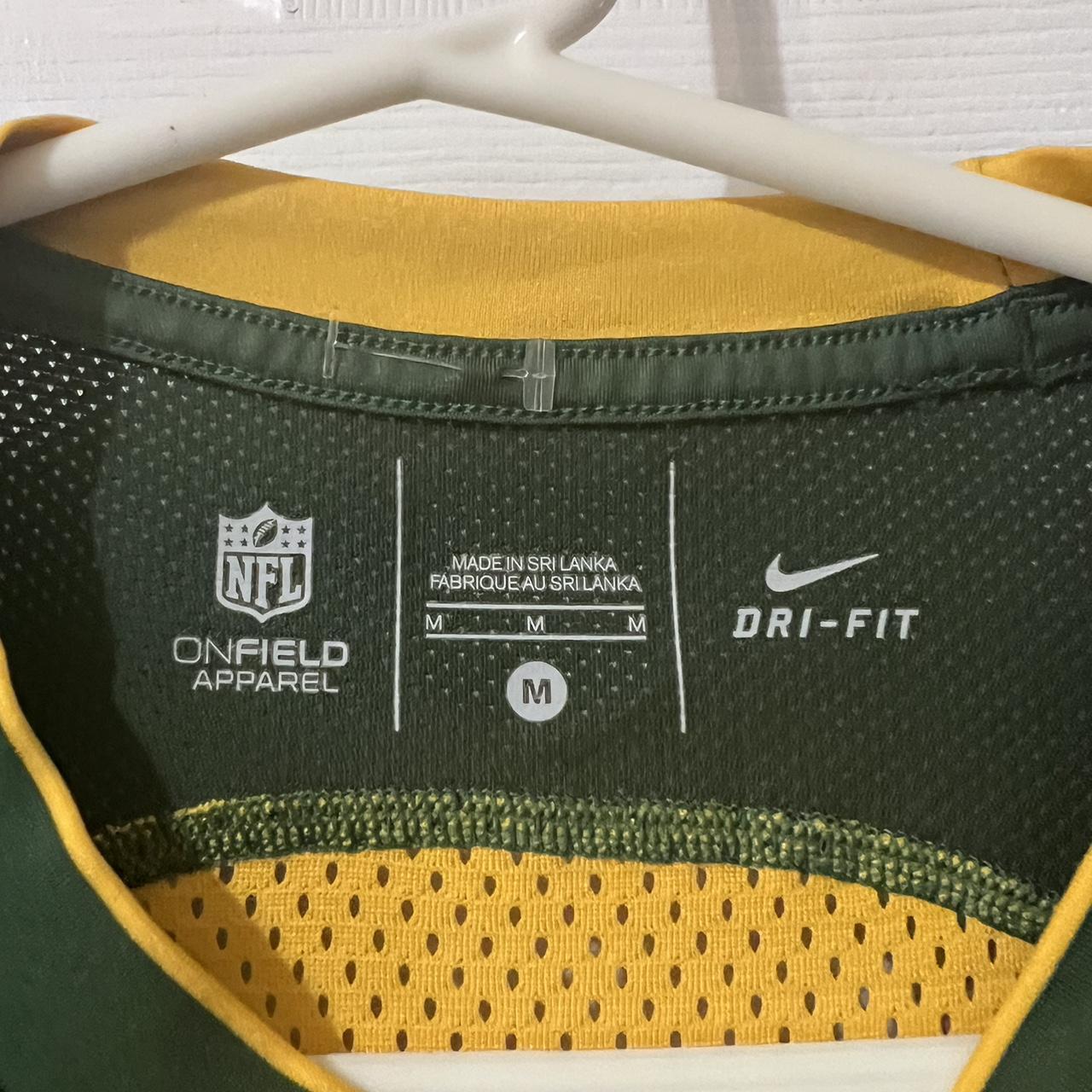 Green Bay Packer 3/4 Sleeve Nike Dri-Fit top. - Depop