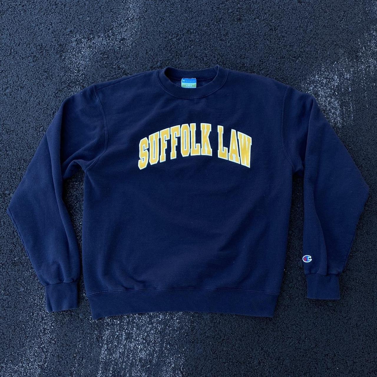 Champion sweater hotsell dark blue yellow