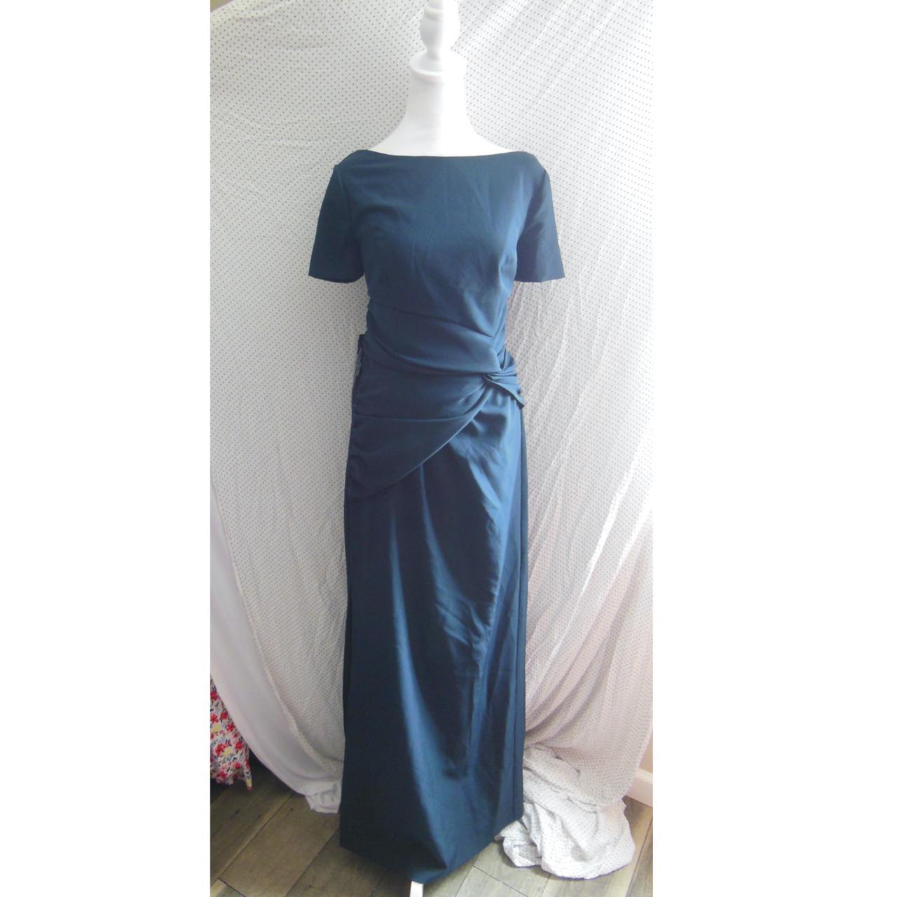 Kay unger gathered waist evening dress hotsell