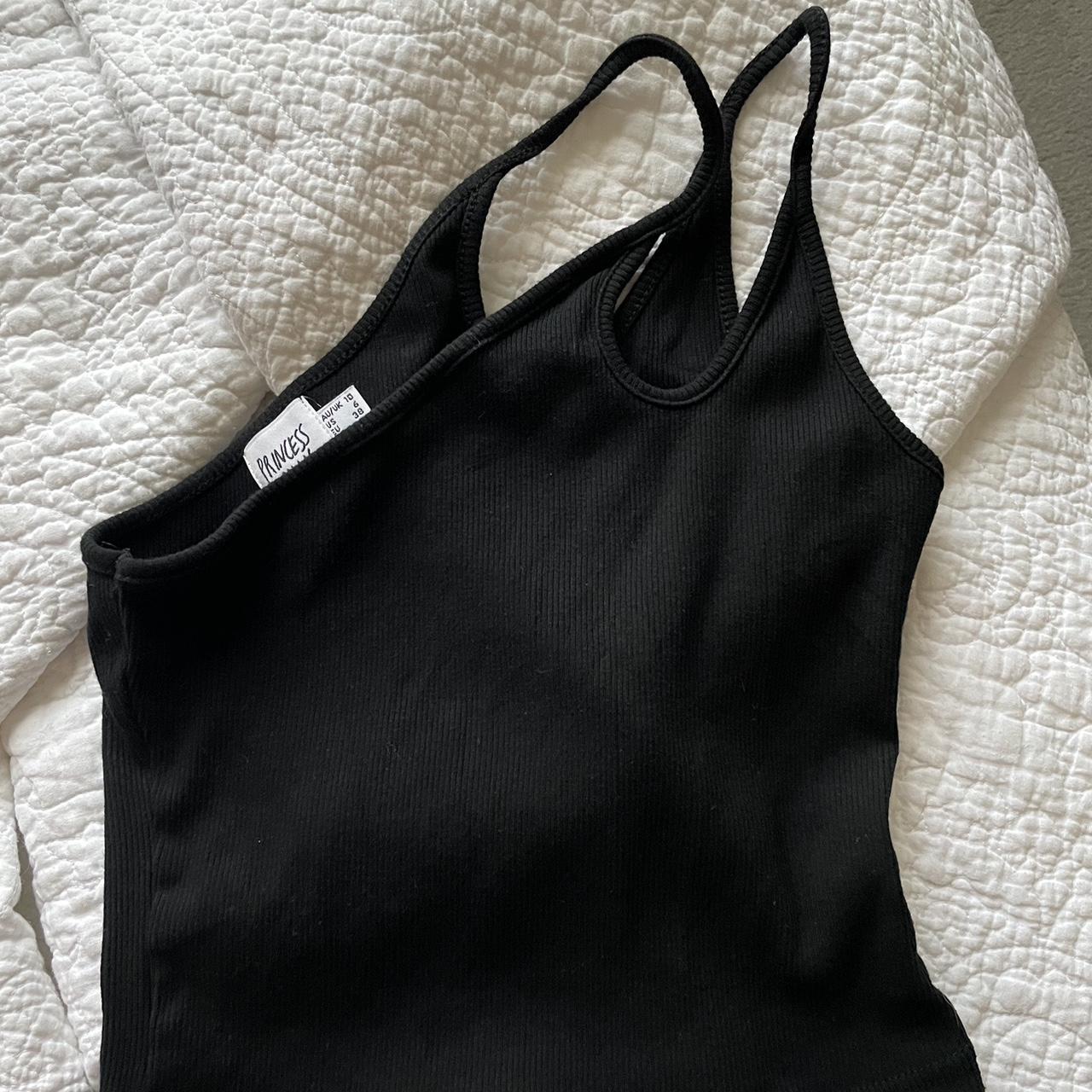 Princess Polly Women's Black Crop-top | Depop