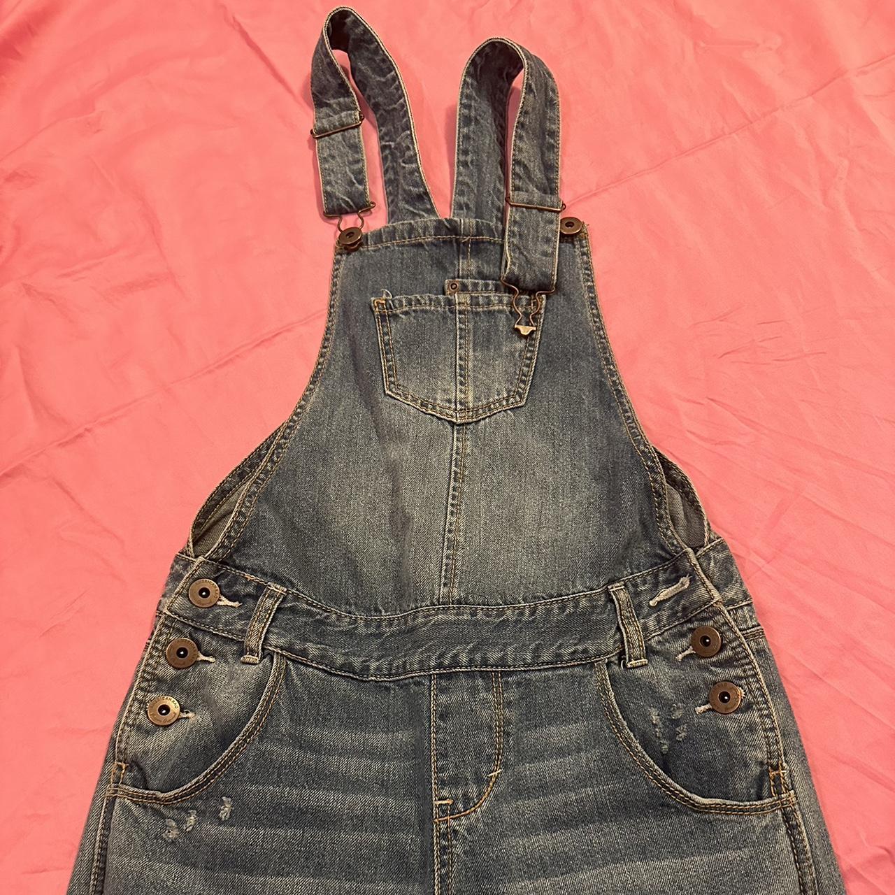 American Rag Cie Women's Blue and Navy Dungarees-overalls | Depop