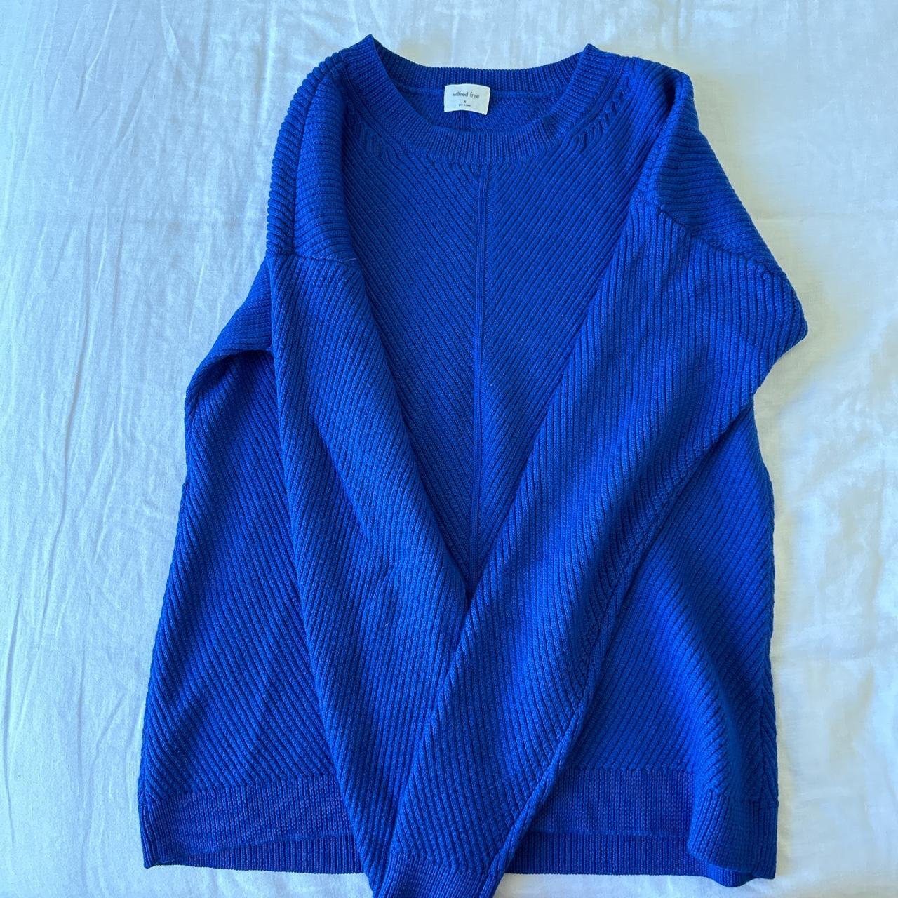 Aritzia Women's Blue Jumper Depop