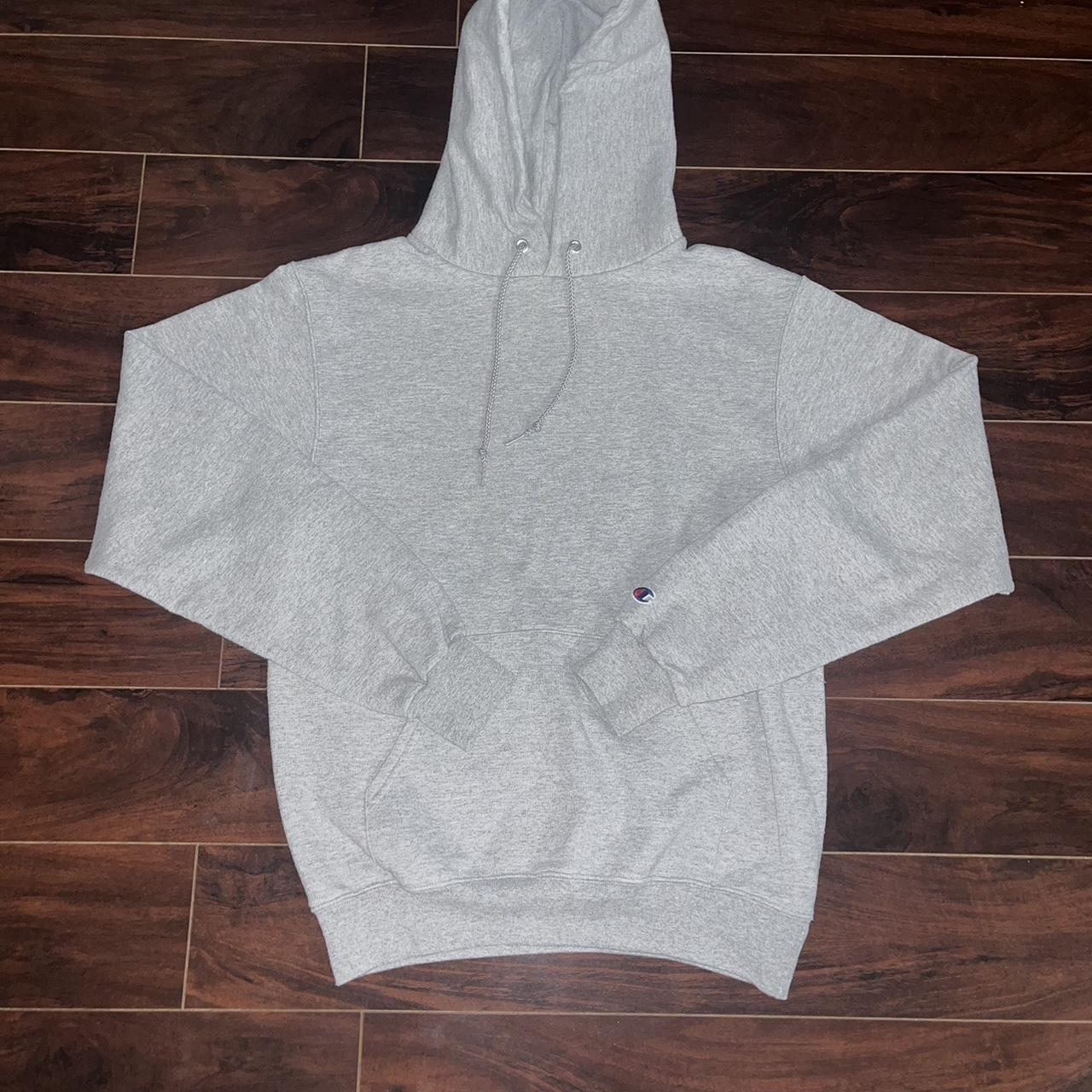 Champion Men's Grey Hoodie | Depop