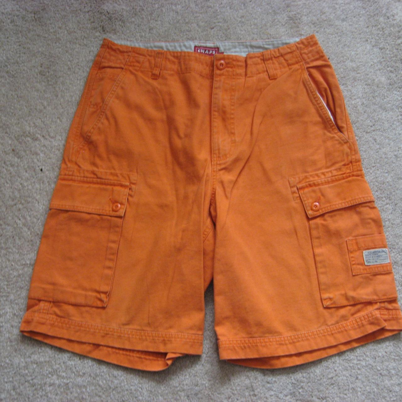 This pair of Mens Orange CHAPS Cotton Cargo Shorts... - Depop