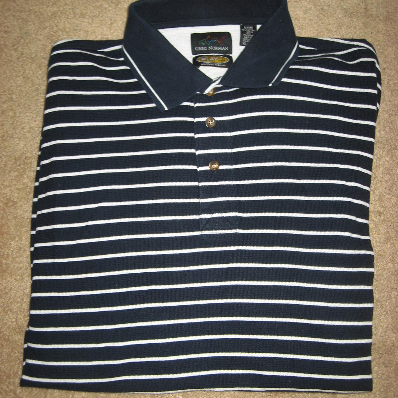 Greg Norman Collection Men's Navy Polo-shirts | Depop