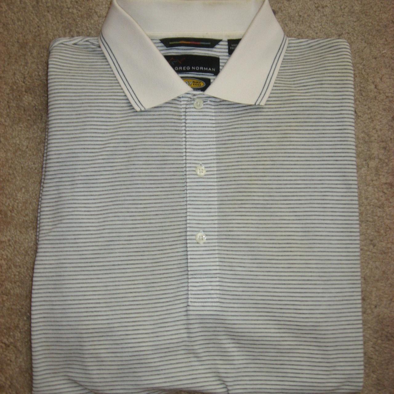 Greg Norman Collection Men's Cream Poloshirts Depop