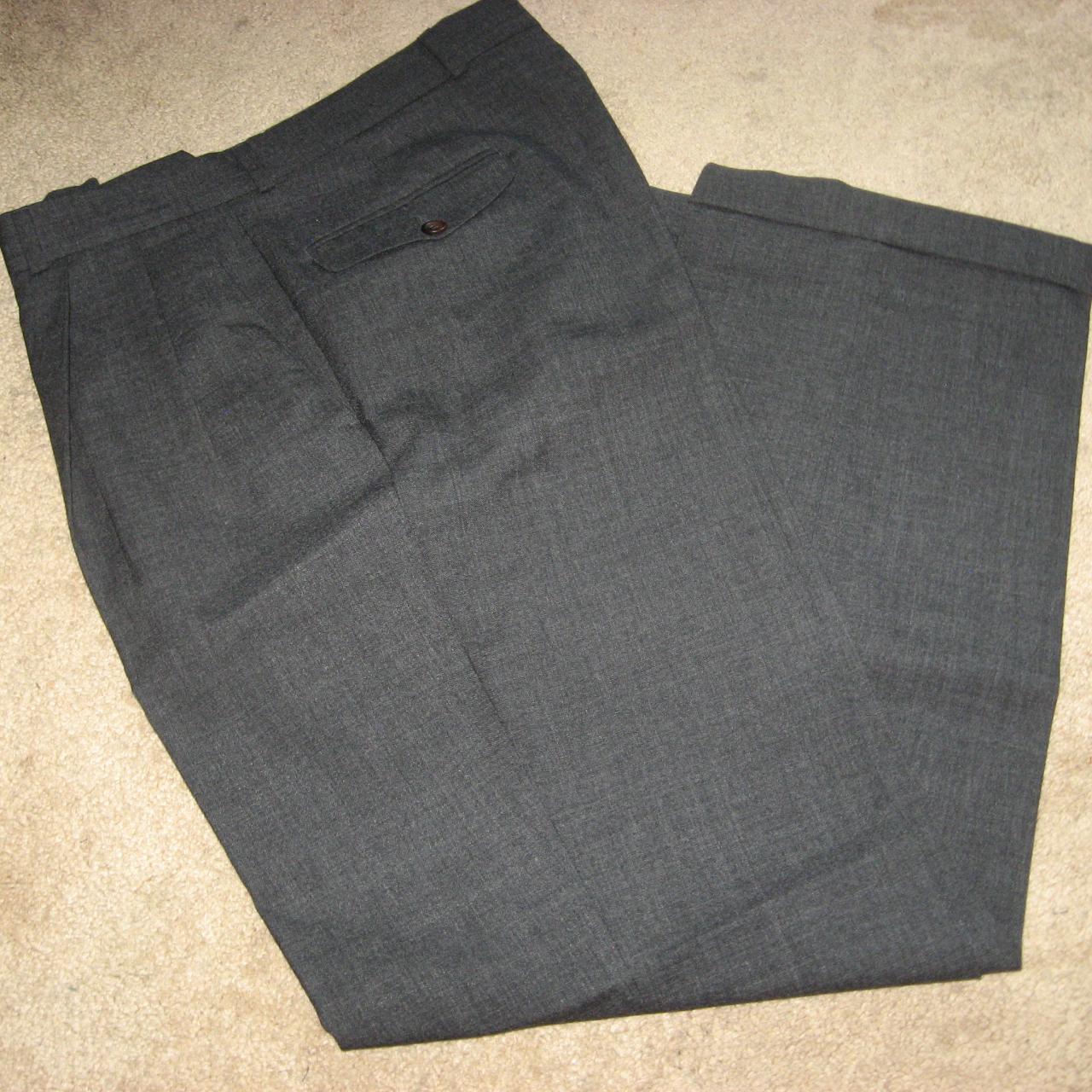 This pair of Mens Gray CHAPS Lined Wool Pants are a... - Depop