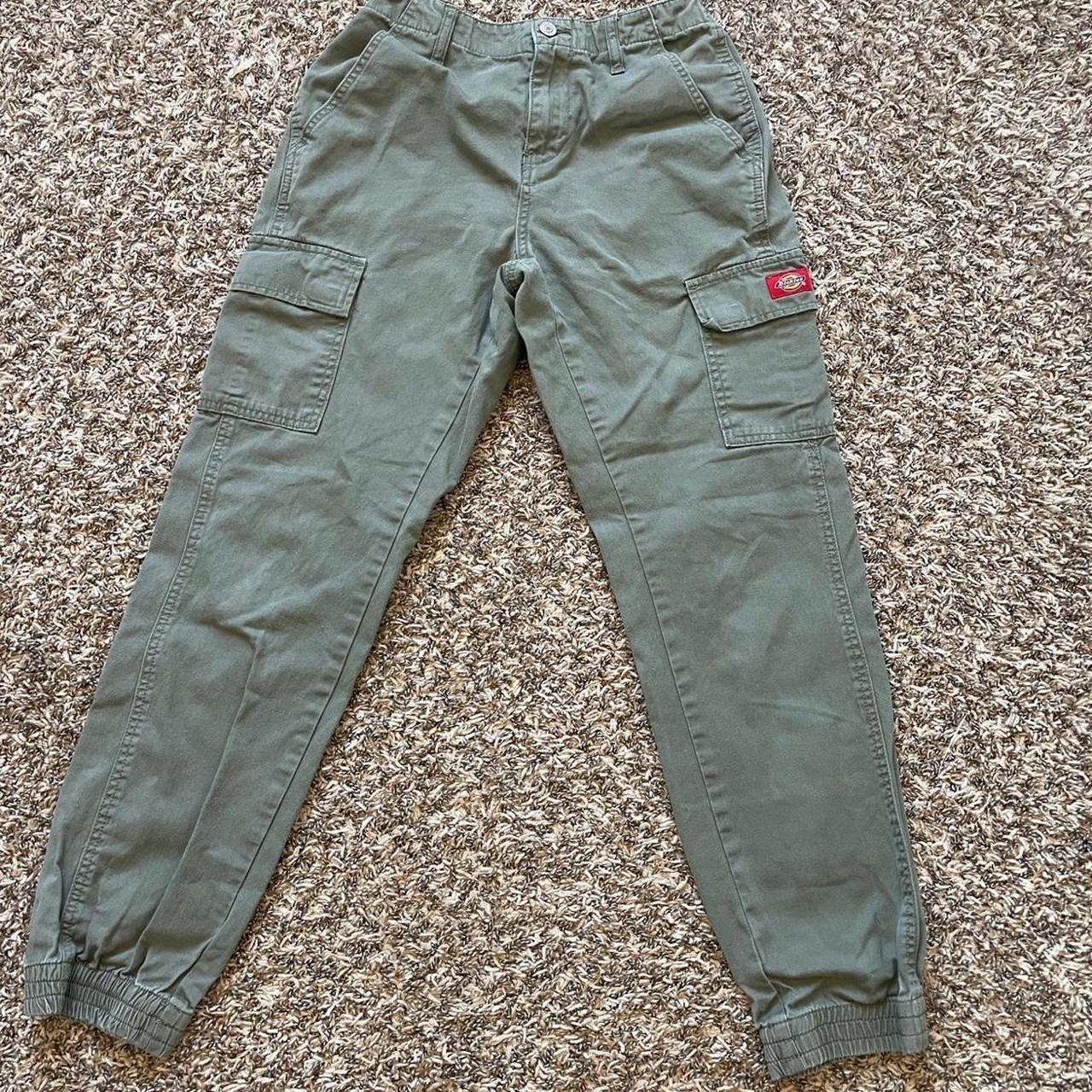 army green dickies cargo pants size small like new - Depop