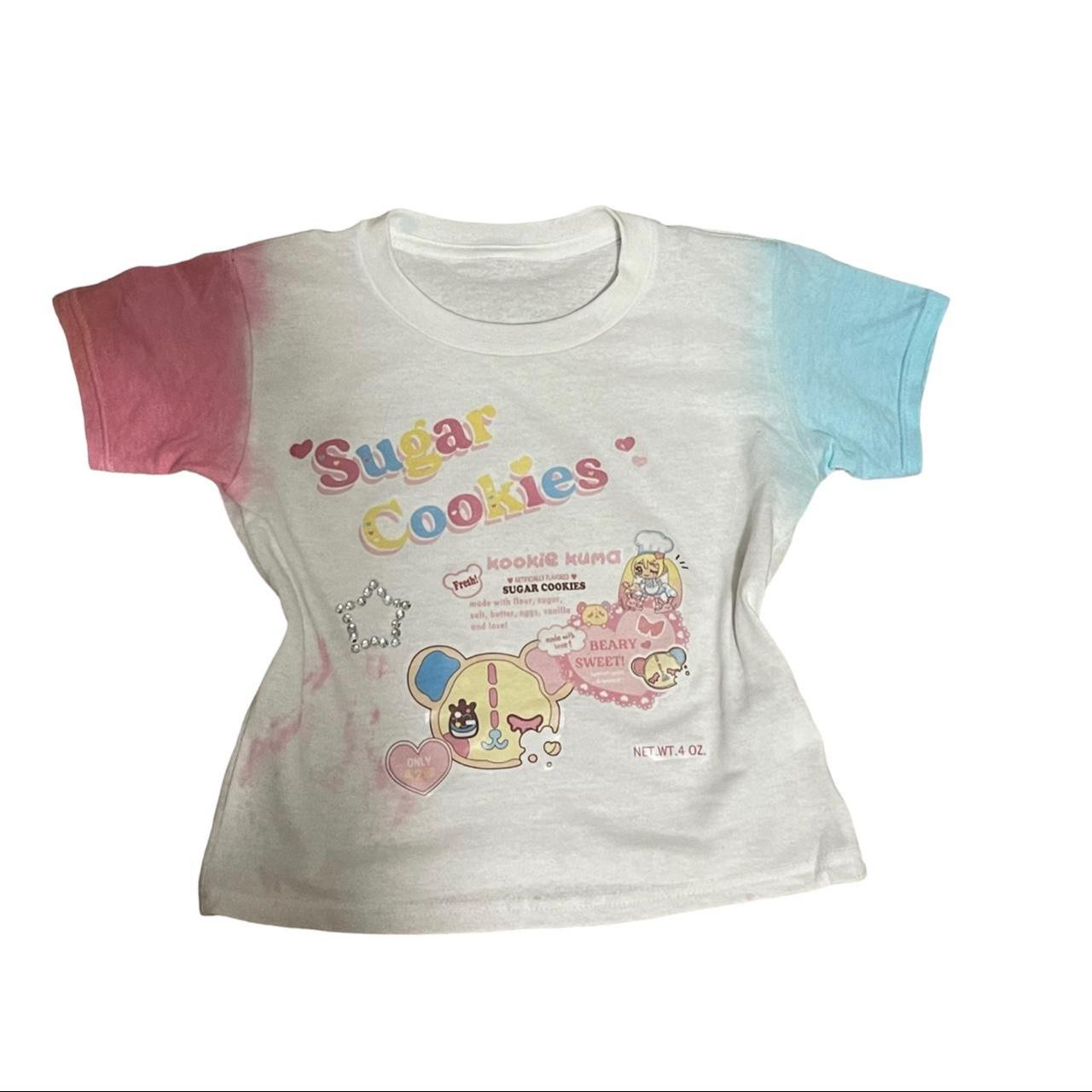 kookie kuma sugar cookies color block baby tee !... - Depop